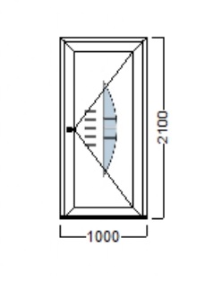 PVC ULAZNA VRATA – 100×210 – DECCO 70mm