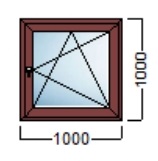 PVC STOLARIJA U BOJI – Decco 70mm 6komora – ANTRACIT/ ZLATNI HRAST/ ORAH – 100×100 cm