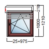 PVC STOLARIJA U BOJI S ROLETOM – 100×100 cm