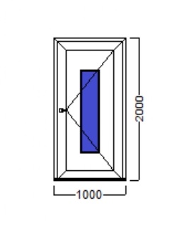 PVC ULAZNA VRATA – 100×200 – DECCO 70mm