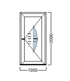 PVC ULAZNA VRATA – 100×200 – DECCO 70mm