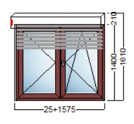 PVC STOLARIJA U BOJI S ROLETOM – 160×140 cm