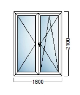 PVC BALKONSKA VRATA 160×210 – DECCO 70mm