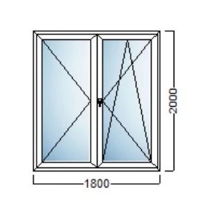 PVC BALKONSKA VRATA 180×200 – DECCO 70mm