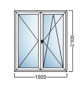 PVC BALKONSKA VRATA 180×210 – DECCO 70mm