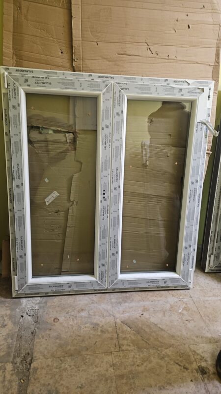 PVC PROZOR – 122 x 137 cm – DVOKRILNI – LIJEVO OTVARANJE