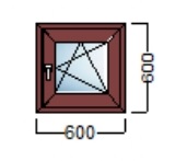 PVC STOLARIJA U BOJI – Decco 70mm 6komora – ANTRACIT/ ZLATNI HRAST/ ORAH – 60×60 cm
