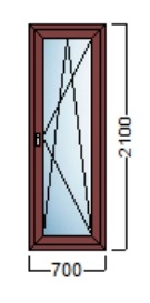 PVC STOLARIJA U BOJI – Decco 70mm 6komora – ANTRACIT/ ZLATNI HRAST/ ORAH – 70×210 cm