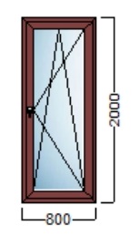 PVC STOLARIJA U BOJI – Decco 70mm 6komora – ANTRACIT/ ZLATNI HRAST/ ORAH – 80×200 cm