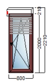 PVC STOLARIJA U BOJI S ROLETOM – 80×200 cm