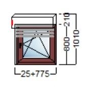 PVC STOLARIJA U BOJI S ROLETOM – 80×80 cm