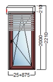 PVC STOLARIJA U BOJI S ROLETOM – 90×200 cm