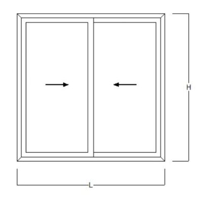 ALU KLIZNA STIJENA ŠIBER DVOKRILNA 210×200–NAJJEFTINIJE U HRVATSKOJ