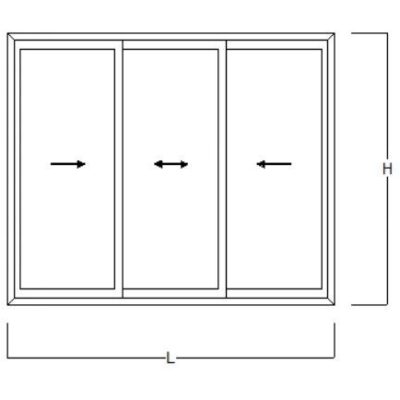 ALU KLIZNA STIJENA ŠIBER TROKRILNA 390×210–NAJJEFTINIJE U HRVATSKOJ