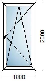 PVC BALKONSKA VRATA 100×200-SALAMANDER–NJEMAČKA KVALITETA