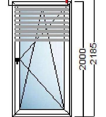 PVC BALKONSKA VRATA 100×200 ALU ROLETA