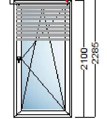 PVC BALKONSKA VRATA 100×210 – DECCO 70mm – ALU ROLETA