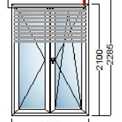 PVC BALKONSKA VRATA 140×210 ALU ROLETA