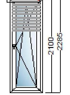 PVC BALKONSKA VRATA 70×210 ALU ROLETA