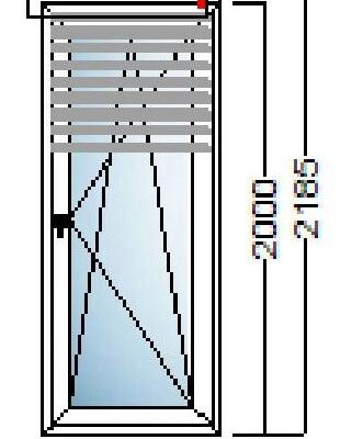 BALKONSKA VRATA 80×200 ALU ROLETA
