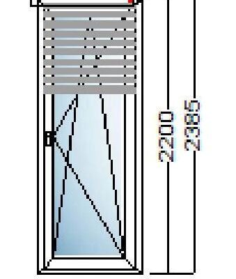 PVC BALKONSKA VRATA 80×220 ALU ROLETA