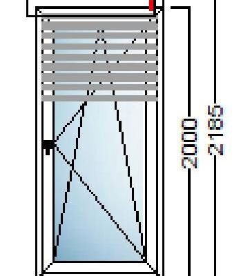 PVC BALKONSKA VRATA 90×200 ALU ROLETA