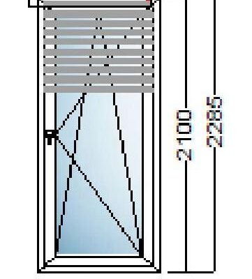 PVC BALKONSKA VRATA 90×210 ALU ROLETA
