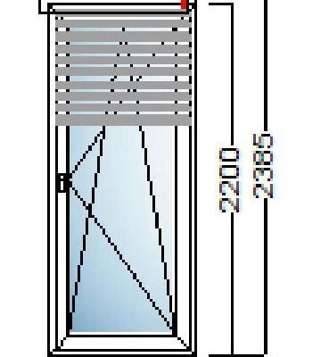 PVC BALKONSKA VRATA JEDNOKRILNA 90×220- ROLETA ALU-SALAMANDER bluEvolution 82MD