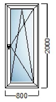PVC BALKONSKA VRATA 80×200-SALAMANDER–NJEMAČKA KVALITETA