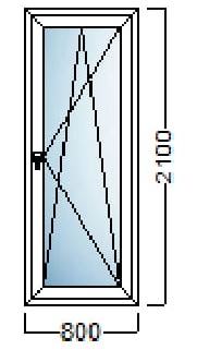 PVC BALKONSKA VRATA 80×210 – KOMMERLING 70 AD