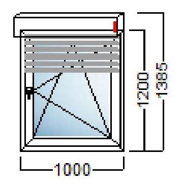 PVC PROZOR 100×120 ALU ROLETA – KOMMERLING 70 AD