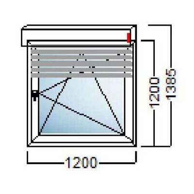 PVC PROZOR 120×120 ALU ROLETA – KOMMERLING 70 AD