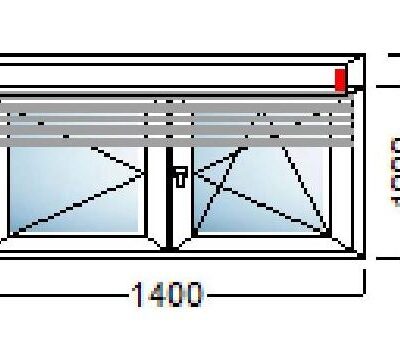 PVC PROZOR 140×100 ALU ROLETA-SALAMANDER