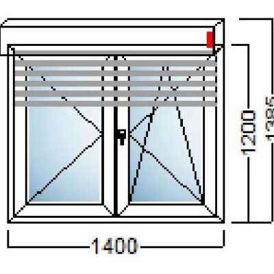 PVC PROZOR 140×120 ALU ROLETA-SALAMANDER