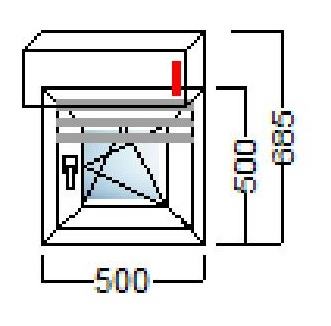 PVC PROZOR 50×50 ALU ROLETA – KOMMERLING 70 AD