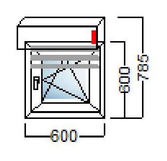 PVC PROZOR 60×60 ALU ROLETA – KOMMERLING 70 AD