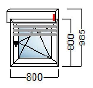 PVC PROZOR 80×80 ALU ROLETA-SALAMANDER