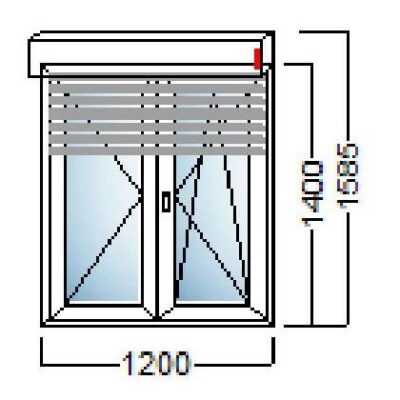 PVC PROZOR 120×140 ALU ROLETA – KOMMERLING 70 AD