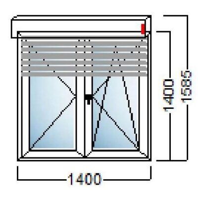 PVC PROZOR 140×140 ALU ROLETA-SALAMANDER