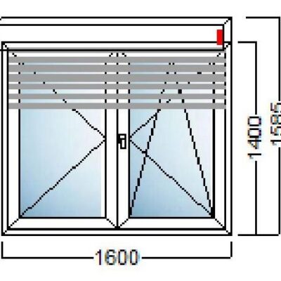 PVC PROZOR 160×140 ALU ROLETA  -KOMMERLING 70 AD