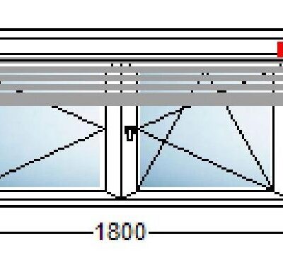 PVC PROZOR 180×120 ALU ROLETA  -KOMMERLING 70 AD