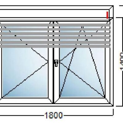 PVC PROZOR 180×140 ALU ROLETA – KOMMERLING 70 AD
