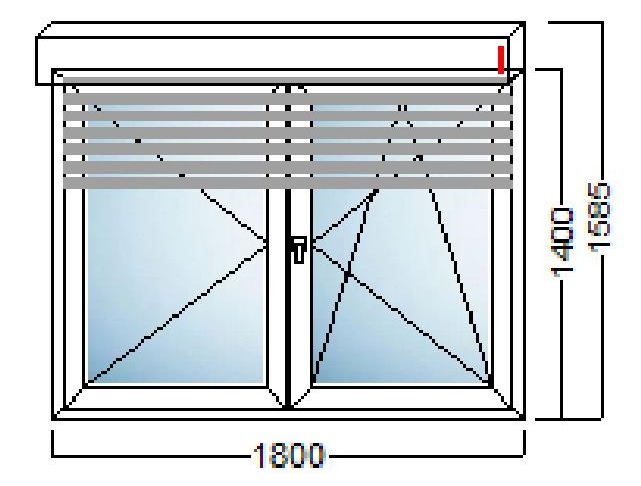 PVC PROZOR DVOKRILNI 180×140 – DECCO 70mm – ALU ROLETA