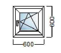 PVC PROZOR JEDNOKRILNI 60×60-KOMMERLING