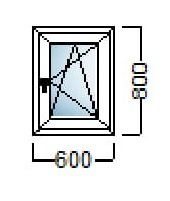 PVC PROZOR JEDNOKRILNI 60×80-KOMMERLING 76 AD