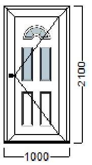 ULAZNA VRATA 100×210-KOMMERLING 70 AD–NJEMAČKA KVALITETA