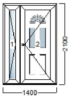 ULAZNA VRATA 140×210-KOMMERLING 70 AD–NJEMAČKA KVALITETA
