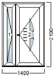 ULAZNA VRATA 140×210-KOMMERLING 70 AD–NJEMAČKA KVALITETA