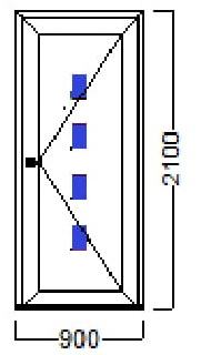 ULAZNA VRATA 90×210-SALAMANDER–NJEMAČKA KVALITETA