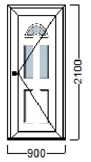 ULAZNA VRATA 90×210-SALAMANDER–NJEMAČKA KVALITETA